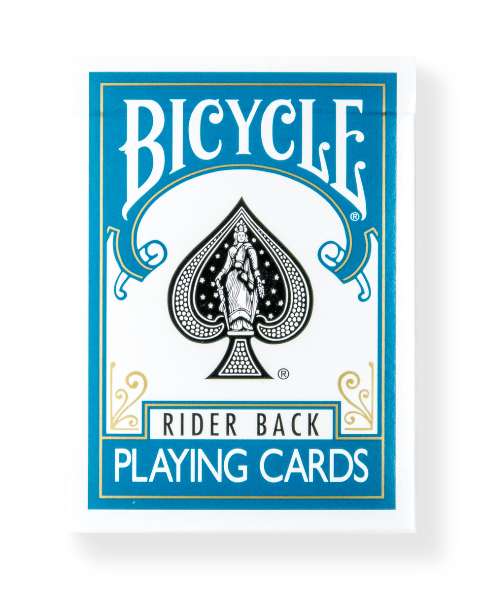 Bicycle Rider Back Turquoise King of Cards